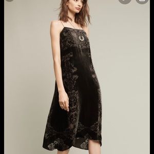 Floreat Anthropologie velvet dress